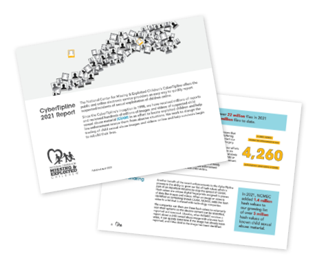 CyberTipline 2021 Report illustration