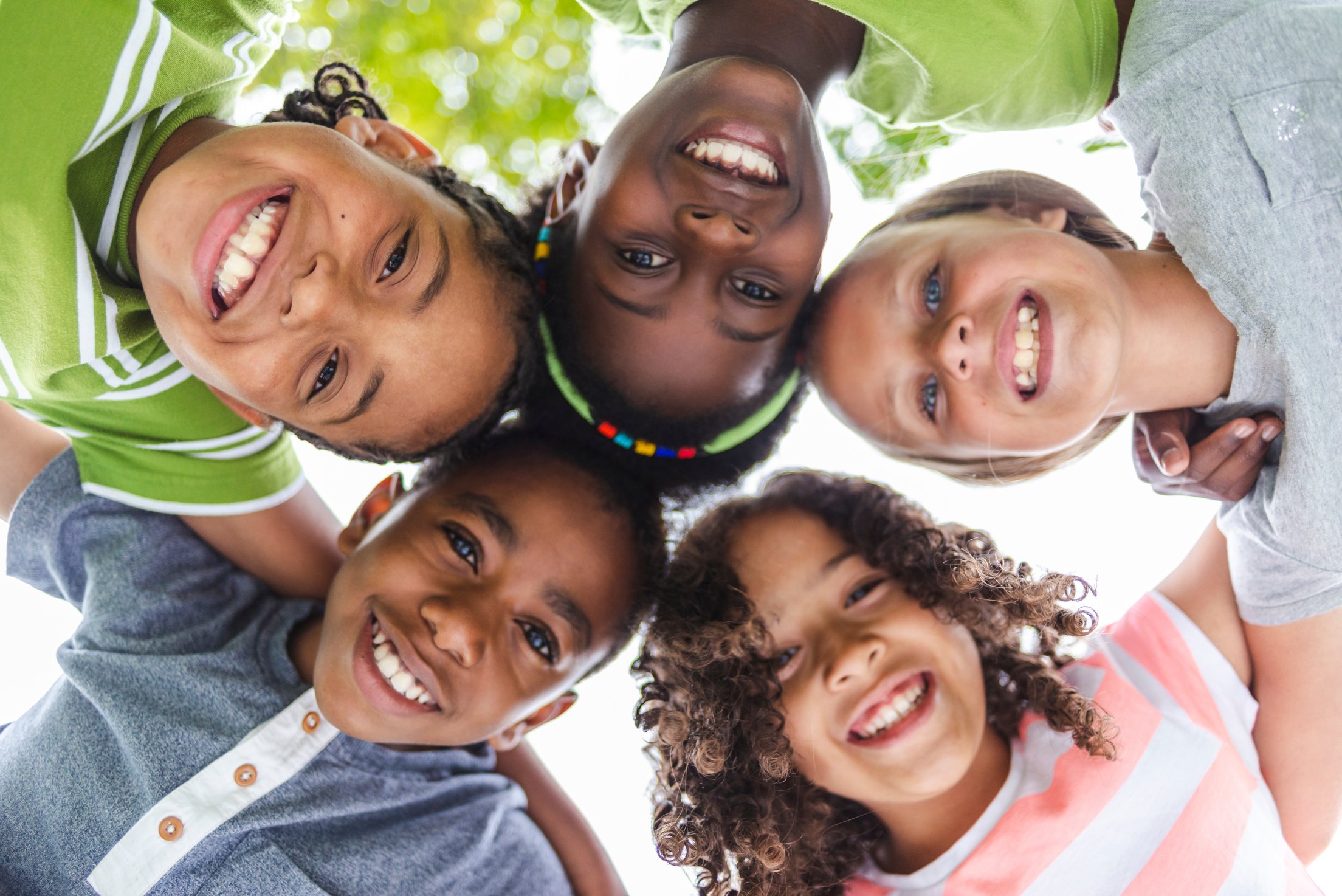 Five kids smiling